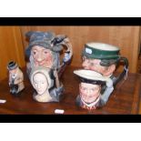 A Royal Doulton character jug, together with four