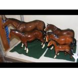 A large Beswick horse ornament, 30cms high togethe