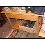 A two drawer hall table