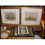 A pair of engravings - sailing scenes, together wi