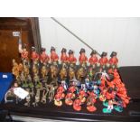 A selection of vintage toy soldiers
