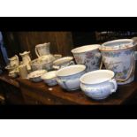 A collection of Victorian jug and bowls, chamber p