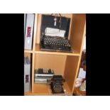 A vintage Remington compact portable typewriter an