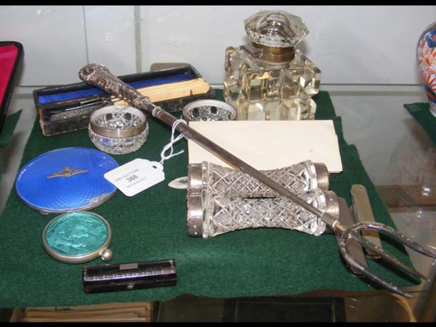 Various collectables including Victorian toothpick