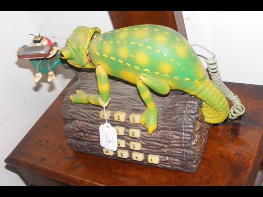 A vintage chameleon telephone