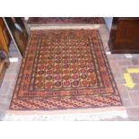 A Middle Eastern rug with geometric border - 150cm