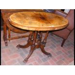A Victorian oval occasional table