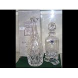 Edinburgh cut glass decanter with stopper and one