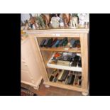 An open faced pine cupboard - width 70cm