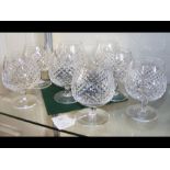 A set of eight Waterford 'Alana' pattern brandy gl