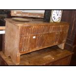 A period oak coffer with lift-off lid - 110cms lon