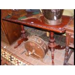 A rectangular carved reproduction library table