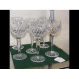 A set of six Waterford 'Alana' pattern hock glasse