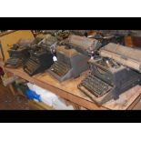 Four vintage Imperial typewriters