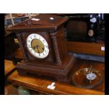 An antique mantel clock