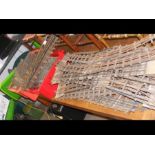 A large selection of old triple line train track
