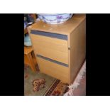 A two drawer filing cabinet