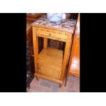 A French marble top pot cupboard