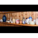 An assortment of collectable ceramics, including W