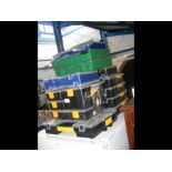 A selection of storage boxes for screws, nails and