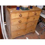 An antique chest of drawers