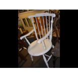 A country armchair painted white