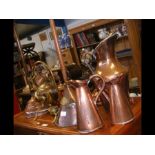 A quantity of copper items including Swiftsure vac