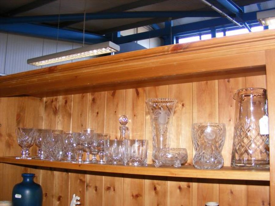 A medley of glassware, including Edinburgh Crystal