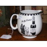 A Shelley advertising jug, black and white old Sco