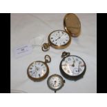 A gents Hunter pocket watch together with two othe