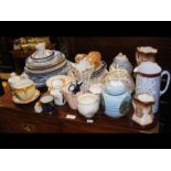 An assortment of collectable china including Crown