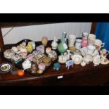 A medley of pill boxes and other collectable ceram