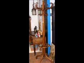 A Bentwood coat and hat stand