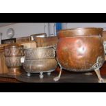 Three metal pots