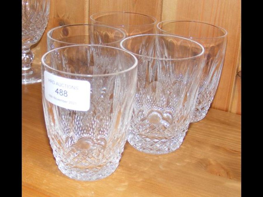 A suite of five Waterford tumblers