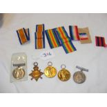 A selection of war medals in original box