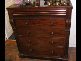 A 19th century Scottish mahogany chest of drawers