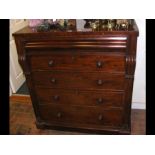 A 19th century Scottish mahogany chest of drawers