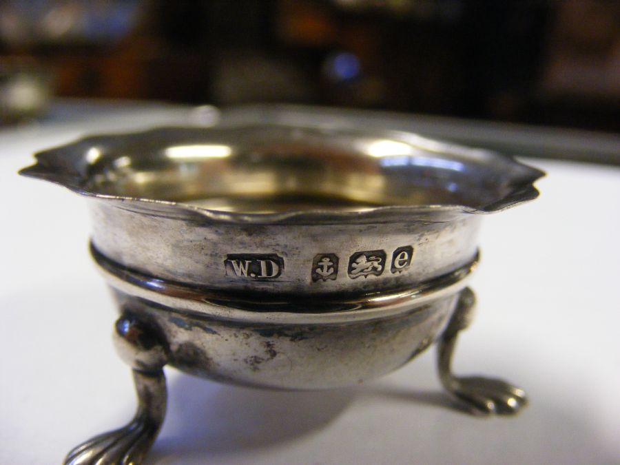Selection of small silver table salts, etc. - Image 19 of 21