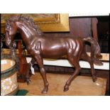 A bronze model of cantering horse - 46cm high
