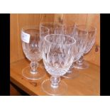 A suite of six Waterford wine goblets