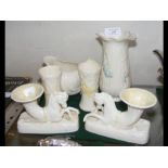 A selection of Belleek ceramicware