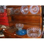A trio of Arcoroc glass fish plates together with