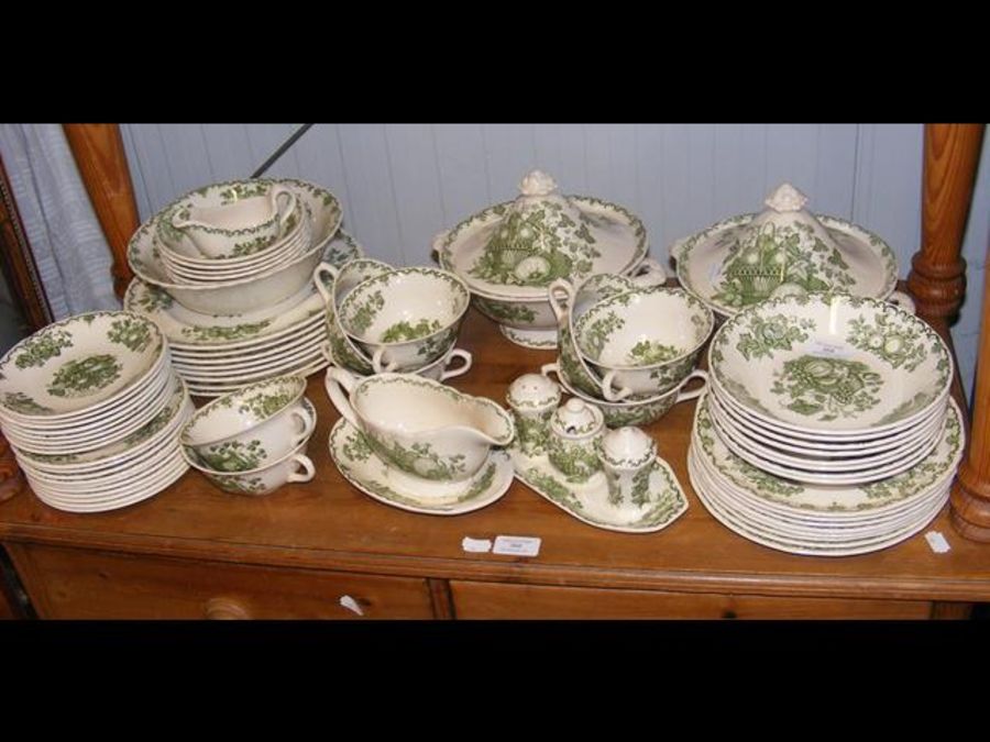 A suite of Mason's 'Fruit Basket' china, including