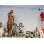 An assortment of oriental style figures and collec