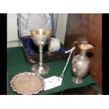 A Victorian silver travelling Communion set with c