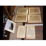 A selection of framed and glazed early antique maps, tog