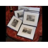 A selection of framed and glazed antique engraving