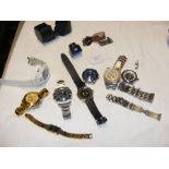 A selection of gents wrist watches