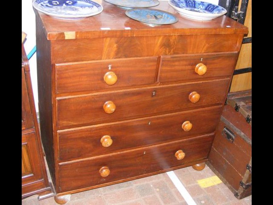 A 19th century chest of drawers